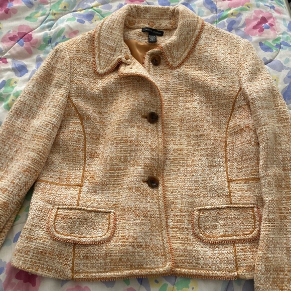 Valerie Stevens Printed Co-ord Tweed Skirt and Blazer Set - Picture 3 of 6